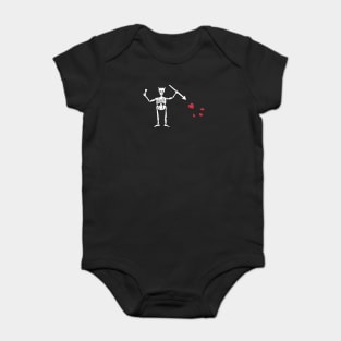 Blackbeard's Flag Skeleton Baby Bodysuit
